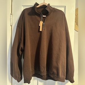SKIMS Boyfriend Fleece Oversized Half-zip